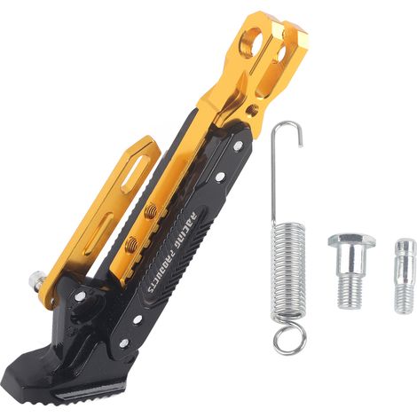 Support moto réglable en alliage d'aluminium CNC béquille latérale jambe universelle pièces moto