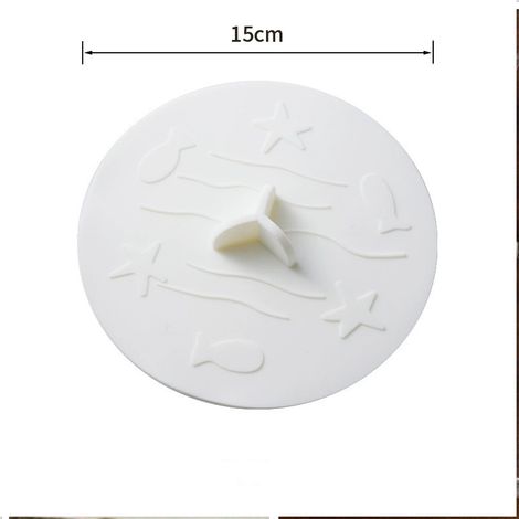 Bonde universelle ø 150 mm pour évier, lavabo et baignoire, blanche (1/4)