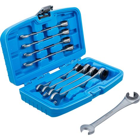 Serie di chiavi combinate a cricchetto con bocca aperta 8 - 17 mm 9 pz. (1/5)