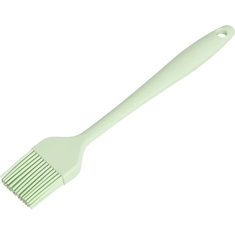 Pennello da pasticceria, pennello da cucina, pennello per griglia, pennello antigrasso, silicone, verde, 26 cm (1/2)
