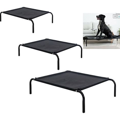 Elevated Pet Bed for Dogs and Cats, Height in 15cm Cooling Pet Bed for Summer and Winter, Waterproof Pet Raised Bed with Metal Frame,Textile Mesh, Max Load 50KG M 42x24x6 (1/5)