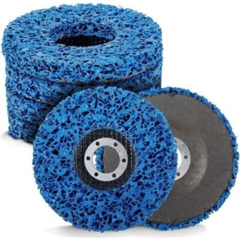 Disques de polissà lamelles en fibre de nylon, Lot de 10 disques de décappour meuleuse d'angle, 115 mm, 4, 5 pouces, pour enlever la peinture, la rouille, les soudures, l'oxydati (1/4)