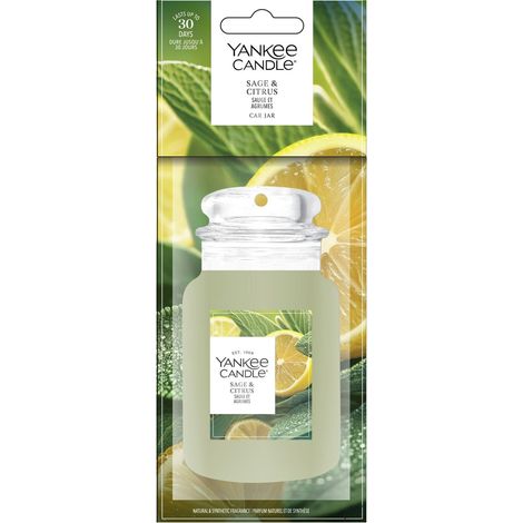 Profumatore Auto Car Jar Sage & Citrus Verde Yankee Candle