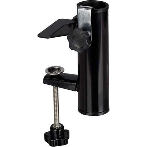Balcony Umbrella Stand, Outdoor Garden Umbrella Stand Bench Deck Umbrella Stand Adjustable Umbrella Stand for Outdoor Beach Garden Balcony (Black)
