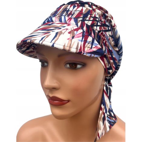 Turbante da donna Tess con visiera 470, una sciarpa arricciata, anche dopo la chemioterapia (1/5)