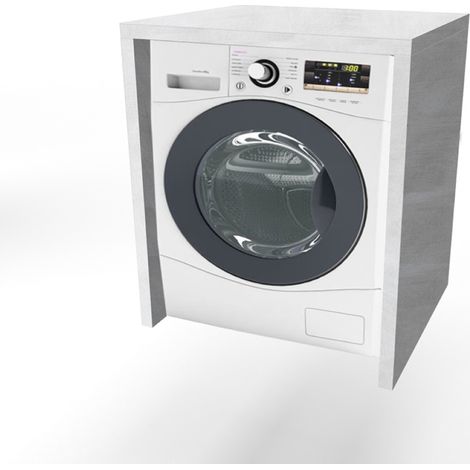 Mobile coprilavatrice a giorno in legno 79x91 cm Grigio Spatolato (1/2)
