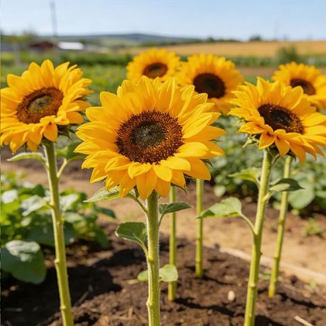 2000 Graines de Tournesol – Fleurs Ornementales, Tige Courte, Idéal Jardin et Balcon Ensoleillé (1/5)