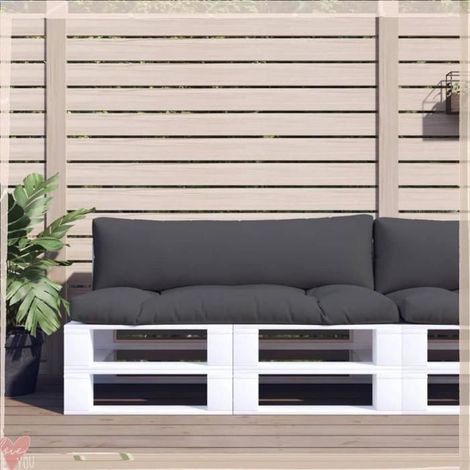 Coussins de palette - VINGVO - 360922 - Lot de 2 - Anthracite - Résistant à l’eau et aux UV (1/5)