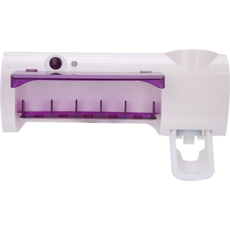 Porte-brosse à dents UVC mural sans perçage, support organiseur de salle de bain, chargeur stérilisateur antibactérien, étui fixe pour brosse à dents, accessoire toilette. (1/5)