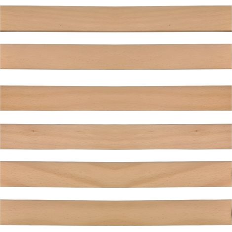 Scm Créations – Lot de 6 lattes 70 cm – Largeur 38 mm – Épaisseur 8 mm – Bois hêtre durable – 7 plis pour soutien matelas – Remplacement sommier clic-clac BZ (1/5)