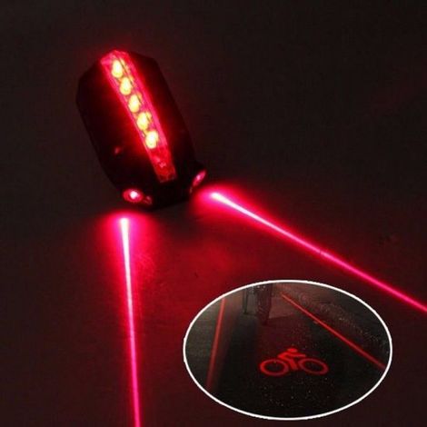 Parallele Linienlaser Rücklichter, Mountainbike Beleuchtung, Warnlichter, Fahrradlaser, Rücklichtprojektion.