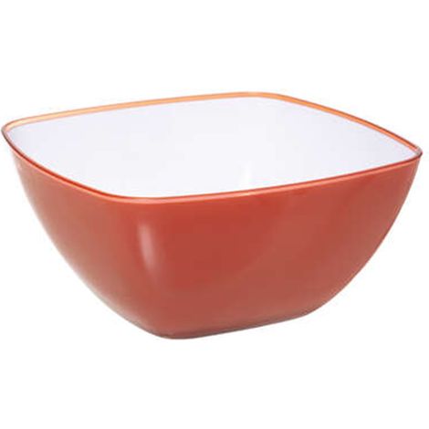 ENSALADERA DE FORMA CUADRADA COLOR ROJO PERFECTA PARA TU COCINAL. 24,5 x D. 24,5 x H. 11,6 cm (1/2)