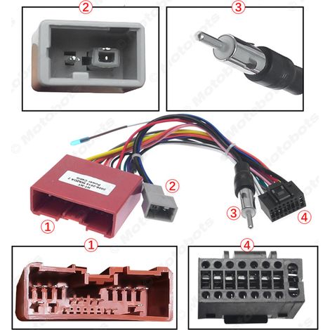 Versatile Navigation Cable with 16P Connector Compatible with Mazda 2/3, Mazda 6, Ruiyi 2008+ Low-End Power Cable (1/4)