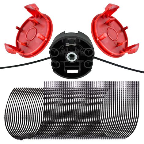 F016800431 37cm x 3.5mm Strimmer Line for AFS 23-37 Strimmer Head, F016F04839 Strimmer Head, Spool Cover F016F04841 (50 Pieces + 2 + 1) (1/4)