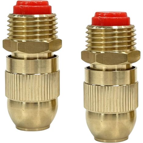 2 Pieces Adjustable Brass Spray Nozzle G1/2 Inch (1/5)