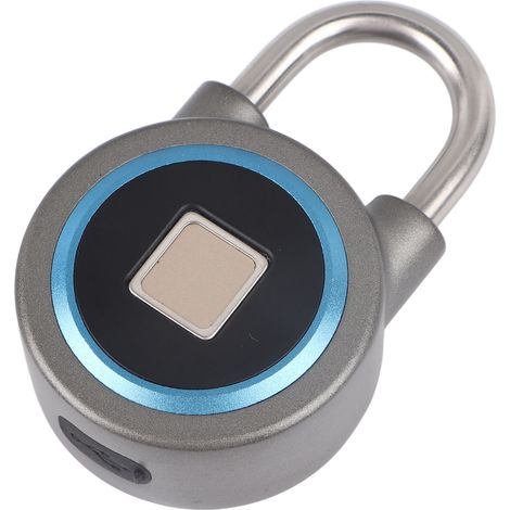 Cadenas à empreinte digitale avec contrôle Bluetooth via application, étanche IP65, verrou électronique de sécurité pour casier, tiroir, bureau, salle de sport, bleu