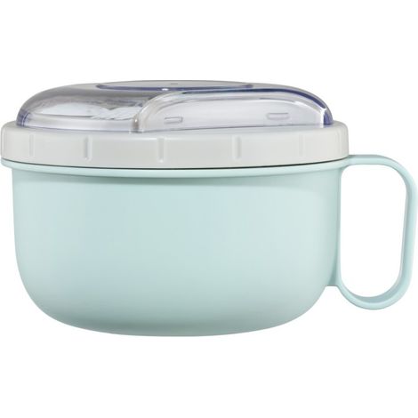 LUNCH BOX RONDE, PR MICRO-ONDES, AV. COUVERTS, 1100ML, BLEU PASTEL/GRS XAVAX 00181583 (1/3)