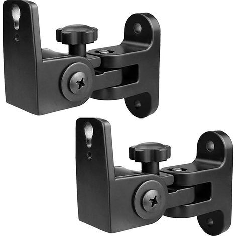 Speaker wall mount, surround sound speaker stand, universal rotating bookshelf, speaker rack, 120° vertical and 180° horizontal adjustment (1/5)