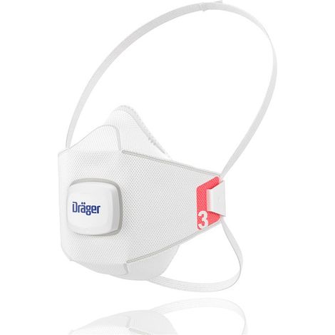 Dräger X-plore 1930 V  10 Masques de Protection respiratoire FFP3 avec valve  Masque anti-poussière jetable pour des travaux de construction, de chimie et de peinture  Taille S