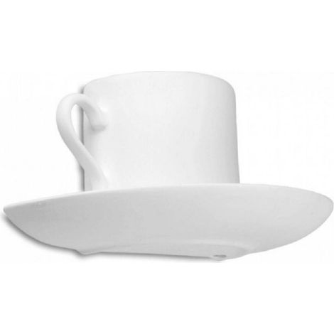 TrAdE Shop Traesio - Applique Gesso A Forma Di Tazza Da Caffè A Parete Verniciabile Attacco G9 Gs-e85 - (1/5)