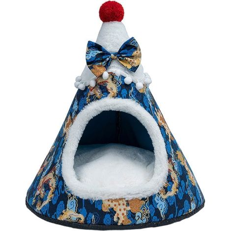 Nid Pour Chat - Lit Pour Chien - Cabane Chauffante Pour Animaux De Compagnie - En Peluche Douce Et Tissu Oxford - Dimensions 38 X 40 Cm - 1 Pièce (1/5)