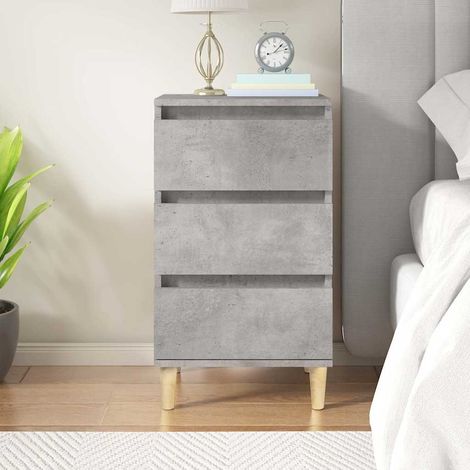 Table de chevet flottante-Table de nuit gris béton 40x35x70 cm bois d'ingénierie 584807 (1/5)