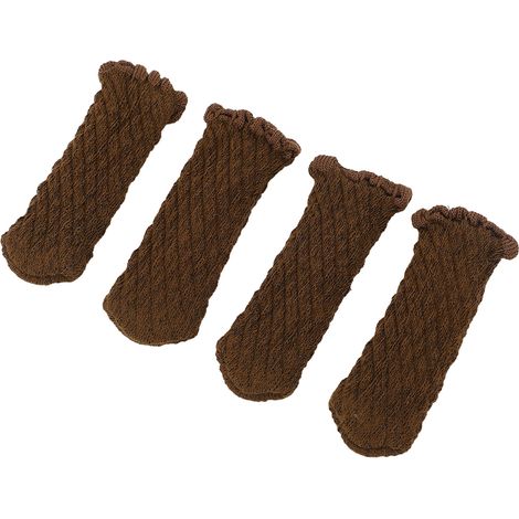 Lot de 20 protège-pieds de table et de chaise en maille épaisse, pour sols en bois dur, couleur chocolat élégant