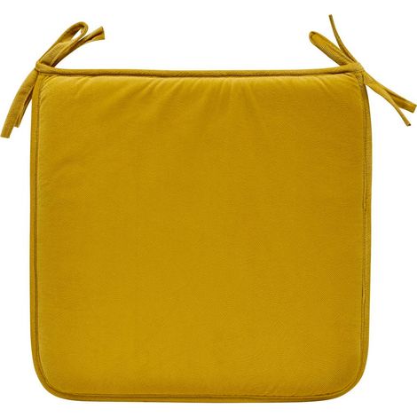 Galette de Chaise Uni "Lilou" 38x38cm Ocre