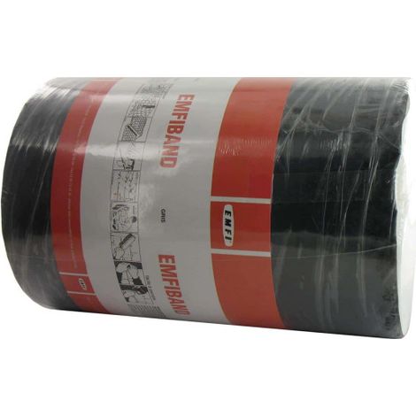 Emfi – Bande d'étanchéité autocollante à froid 22,5cm x 10m – Bitume modifié – Pour surfaces variées – Températures -20°C à +80°C