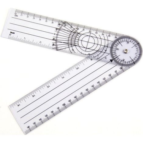 Goniomètre Kinésithérapie Professionnel 360 Degrés Règle Angulaire 35 Cm Vertèbre (1/4)