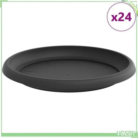 Plateau à fleurs - FAFEICY - Moderne épuré - Rond Ø 21,5 cm - Plastique durable - Pack 24 (1/5)