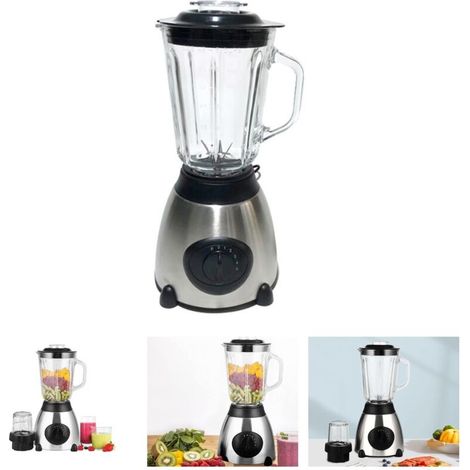 Multifunctional stand mixer with 1.5L cup, 6 stainless steel blades, for fruit and vegetable juices, portable blender for sports, travel, and home use. (1/5)