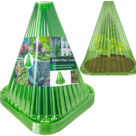 Cape de Protection pour Plantes – Forme Conique Verte – Protège contre les Oiseaux et le Gel – 1 Pièce – Protection Hivernale (1/5)