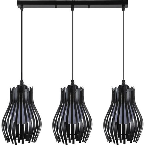 Multipresa Ragusa Nera 3xe27 Regx64x16cm