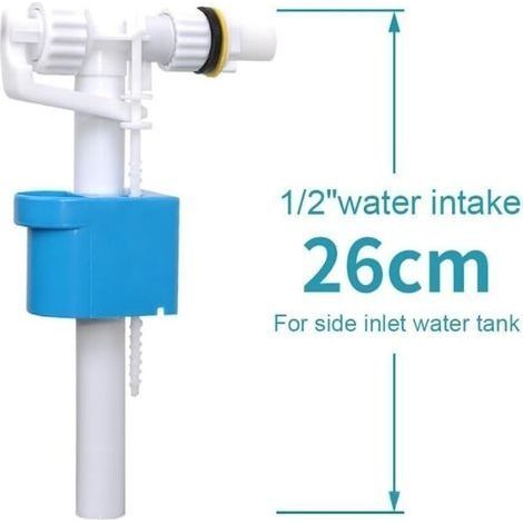Kunststoff-G1/2-Seiteneinlass-Spülventil, WC-Ersatzteil – 26 cm (1/2)