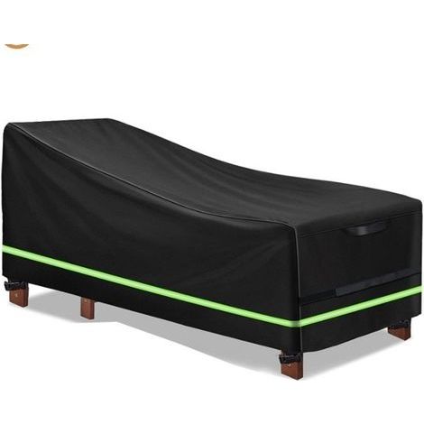 2PCS Housse de Chaise Longue Exterieur, Housse de Chaise Longue de Jardin Imperméable, Coupe-Vent, Anti-UV, Tissu Oxford 210D Housse pour Chaise Longue, Chaise Longue (200x75x40/70cm) (1/4)