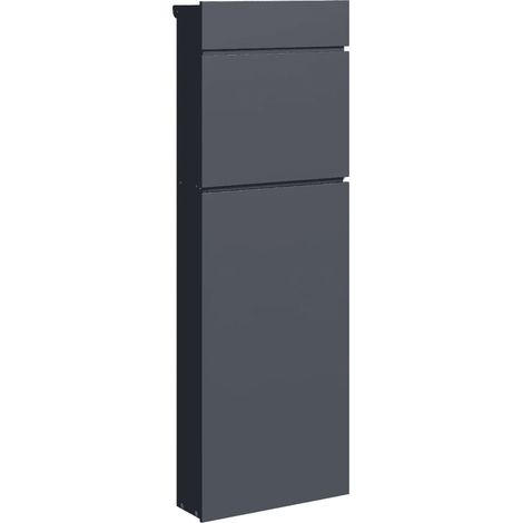 Bc-elec - SHWPB002 Buz�n de pie color antracita, 39,5 x 14 x 115 cm, de acero galvanizado, con cerradura (1/5)
