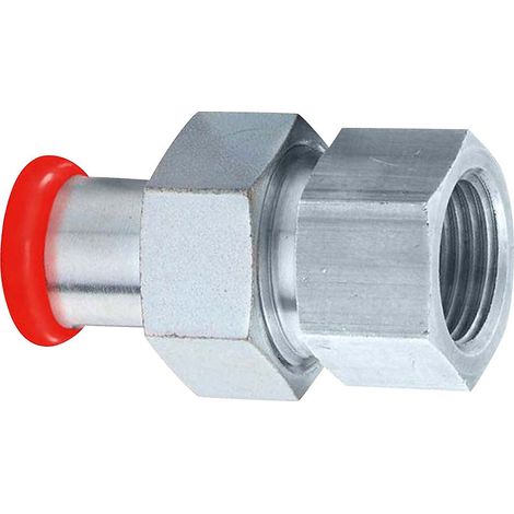 Raccord union femelle électrozingué à sertir SERTIsteel Carbone - Empreinte M 20x27 - Ø22 mm