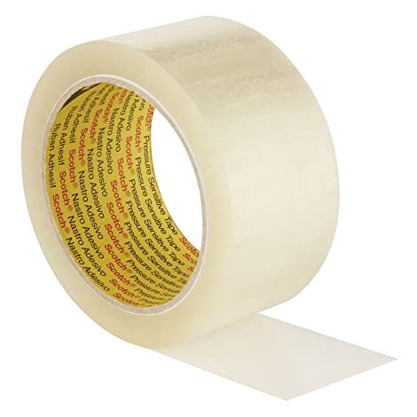 3M Nastro con Adesivo Acrilico 309, 50 mm X 66 m, 6 Pezzi, Trasparente (1/3)
