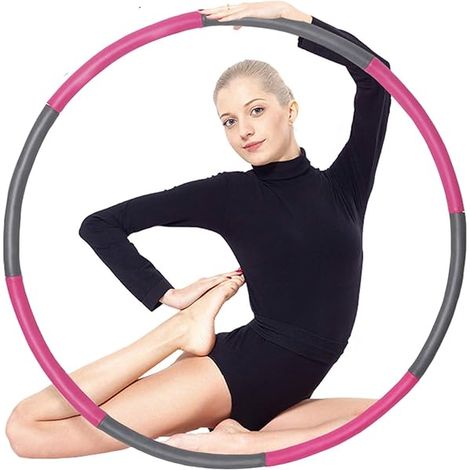 Hula Hoop Poids - Réglable En Taille Et Détachable - Pour Fitness Et Perte De Poids - 38 Pouces - 8 Sections - 860 G (1/3)