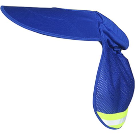Visera solar abatible con forma de pico de pato, apta para usar con casco de seguridad. Cubierta reflectante fluorescente de alta visibilidad. (1/5)