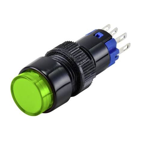 TRU COMPONENTS TC-9428064 LAS2Y-11/G/12V Bouton-poussoir 250 V 3 A 1 x Off/(On) à rappel vert IP40 1 pc(s) Y347982 (1/3)