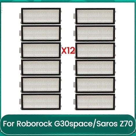 Filtres HEPA de rechange lavables pour aspirateur Roborock Saros Z70 / G30space