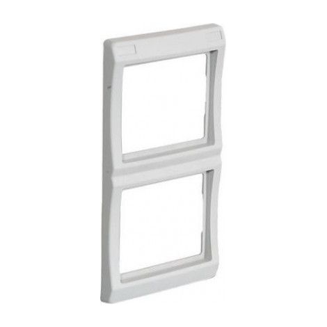 Plaque double verticale grise pour appareillage étanche composable encastré MUREVA SAREL ENN34151 (1/2)