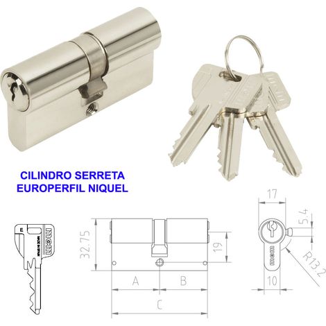 MCM Serreta Zylinderprofil EPN-6030x30 R-13.2 Nickel für 2650
