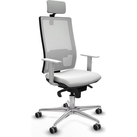 Piqueras y Crespo 4B086G2 Chaise de bureau blanc ergonomique (1/3)