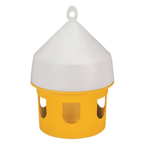 Alimentatore di kerbl per piccioni, plastica, giallo e bianco, capacitМК 5 litri (1/3)