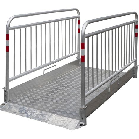 Schake Grabenbrücke Secure aus Aluminium mit Sicherheitsgeländer 2,20m lang