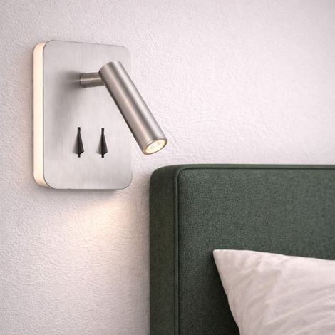 Applique Led Tête De Lit nickel satiné Cayman II (1/3)