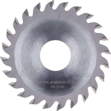 Lame de scie alliage 24 dents pour coupe bois, fraisage vertical et rainurage 125x35x3-24T (1/5)